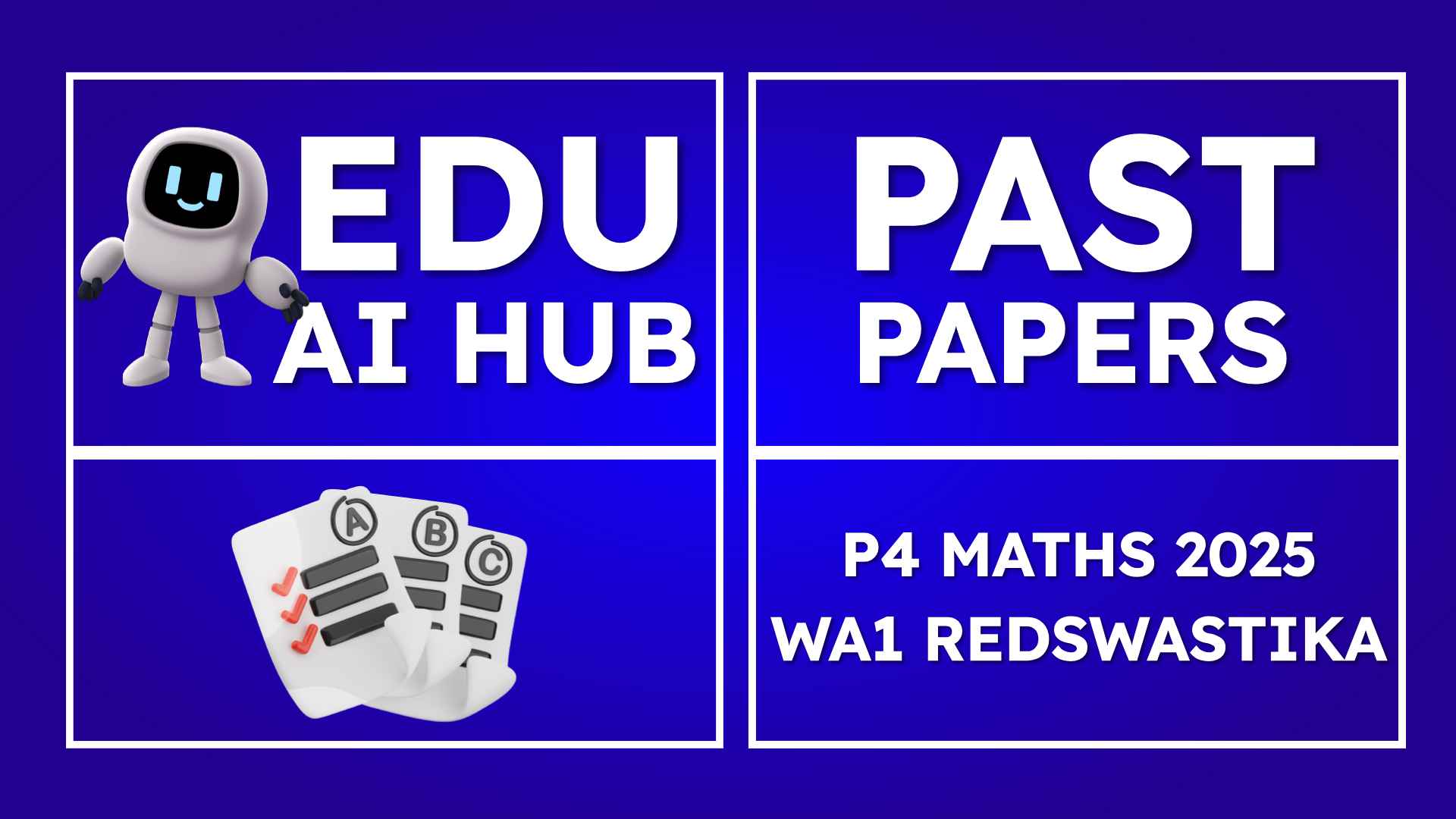 P4 Maths 2025 WA1 redswastika